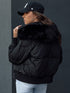 Winter Damen Pufferjacke – mit Kapuze & abnehmbarem Kunstfell